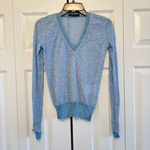 Dolce & Gabbana Sky Blue V-Neck Top, Size 38